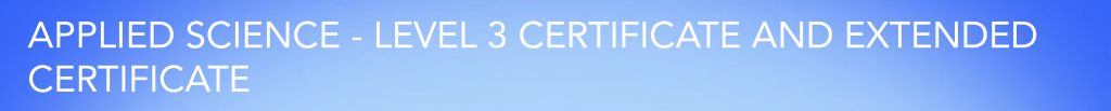 APPLIED SCIENCE - LEVEL 3 CERTIFICATE AND EXTENDED CERTIFICATE VIDEO